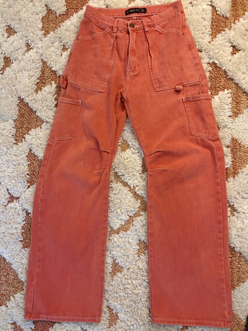 Lioness Burnt Orange High-Rise Jeans size  XS